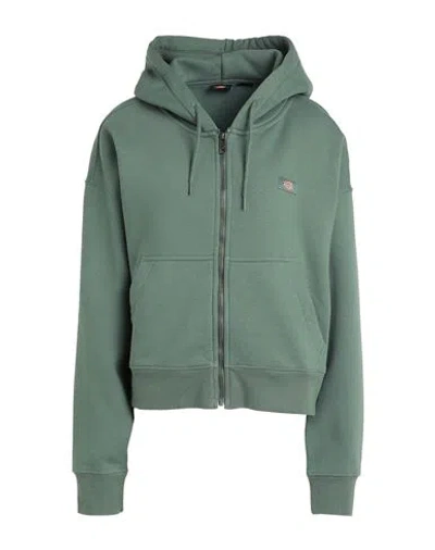 Dickies Oakport Zip Hoodie Dark Forest Woman Sweatshirt Military Green Size S Cotton, Polyester