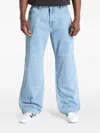 Dickies Straight Leg Trousers Contrast Stitching In Blue