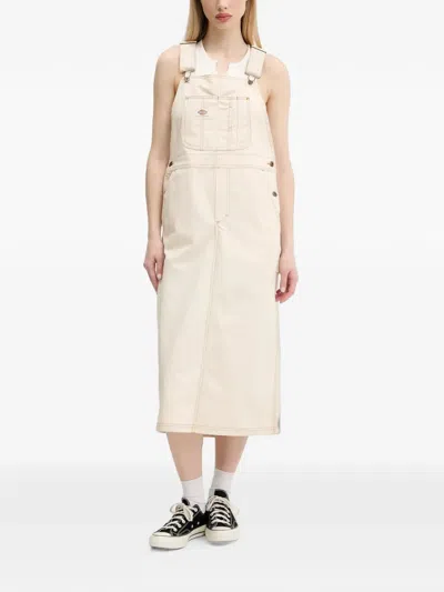 Dickies Patch-pocket Denim Dress In White