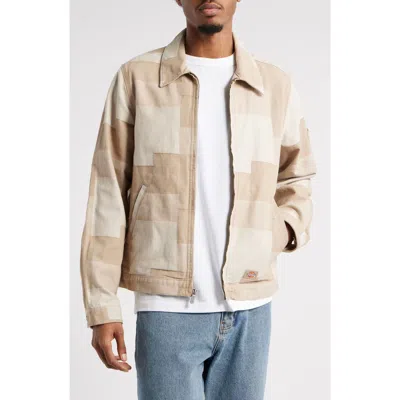 Dickies Patchwork Jacquard Eisenhower Jacket In Desert Sand