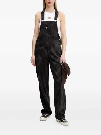 DICKIES PINSTRIPE COTTON DUNGAREES