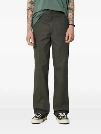 Dickies Pressed-crease Turn-up Trousers In Green
