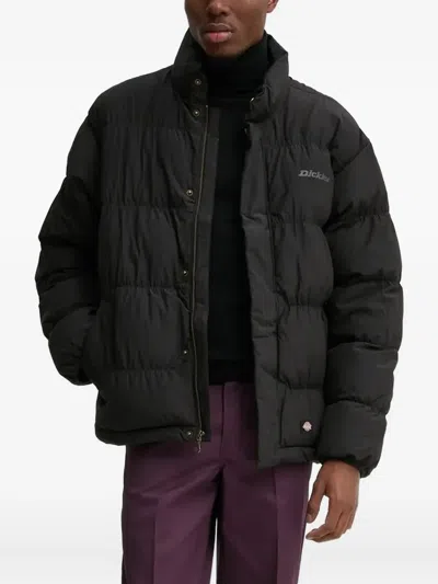 Dickies Quilted Puffer Jacket In Black