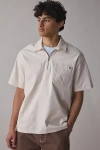 Dickies Ranch Quarter Zip Short Sleeve Shirt Top In Whitecap Gray, Men's At Urban Outfitters