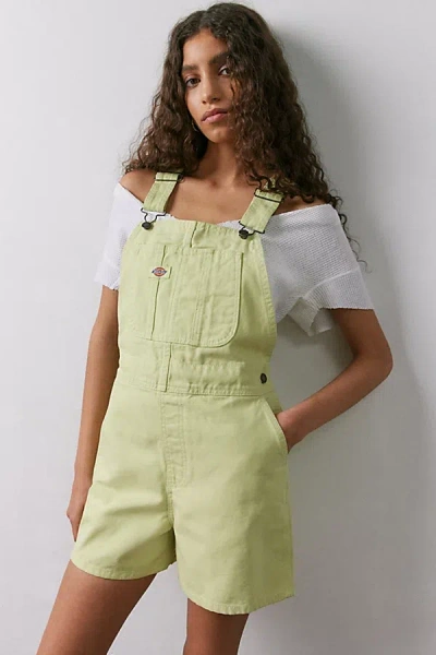 Dickies Relaxed Fit Duck Bib Shortall In Green, Women's At Urban Outfitters