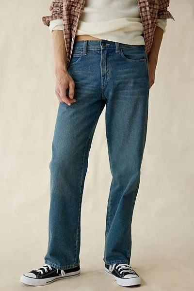 Dickies Relaxed Straight Fit Jeans In Vintage Denim Medium, Men's At Urban Outfitters In Blue