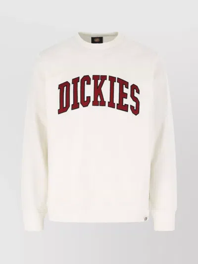 Dickies Ribbed Crew Neck Sweater With Long Sleeves In White