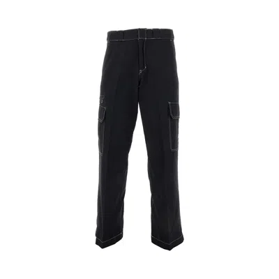 Dickies 'riverbend' Cotton Cargo Workpants In Black