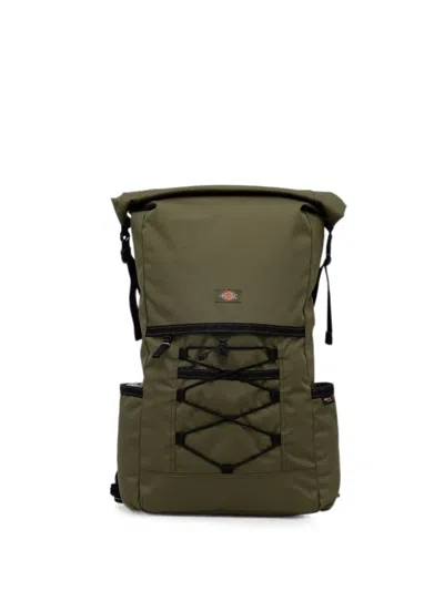 Dickies Roll-top Logo-patch Backpack In Red