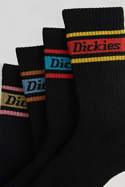 Dickies Rugby Stripe Crew Sock 4-pack In Black, Men's At Urban Outfitters