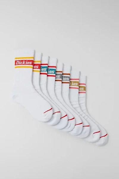 Dickies Rugby Stripe Sock 4-pack In White, Men's At Urban Outfitters