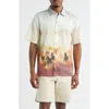 Dickies Running Wild Print Short Sleeve Cotton Button-up Shirt