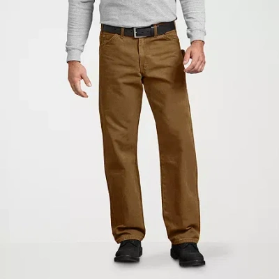 Dickies Sanded Duck Mens Relaxed Fit Workwear Pant In Brown