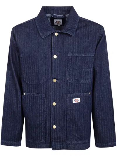 Dickies "selvedge Herringbone Barn" Jacket In Blue