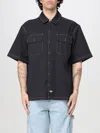 Dickies Riverbend Short Sleeve Button-up Work Shirt In Schwarz