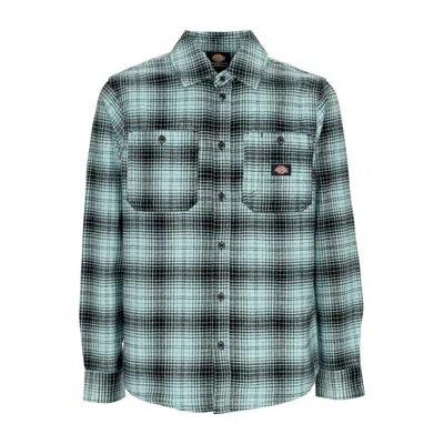 Dickies Shirt Long Sleeves Evansville L/s Shirt Pastel Turquoise In Blue