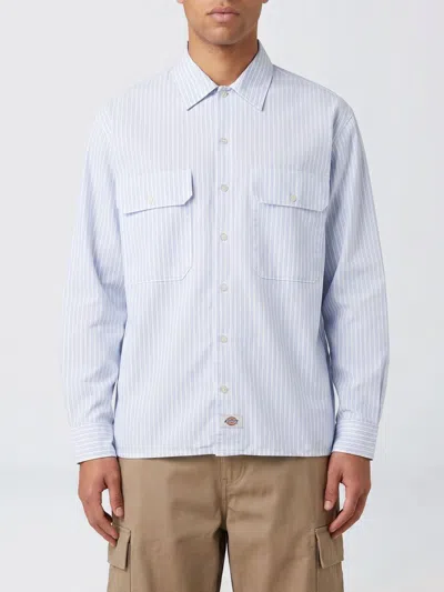 Dickies Supima Work Shirt Long Sleeve In Blue