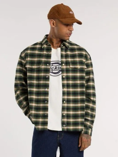 Dickies Shirts Man  Johnsonville Dk0a87pwpin1 Pine Needle In Green