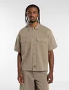 Dickies Shirts Man  Unionville Work Shirt Dk0a4z7q 0ds1 Desert Desert In Neutral