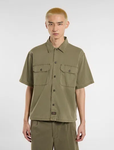 Dickies Shirts Man  Unionville Work Shirt Dk0a4z7q Mgr1 Military In Multi