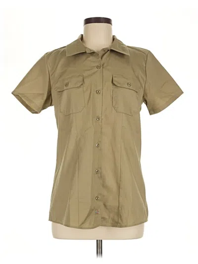 Pre-owned Dickies Short Sleeve Blouse In Tan