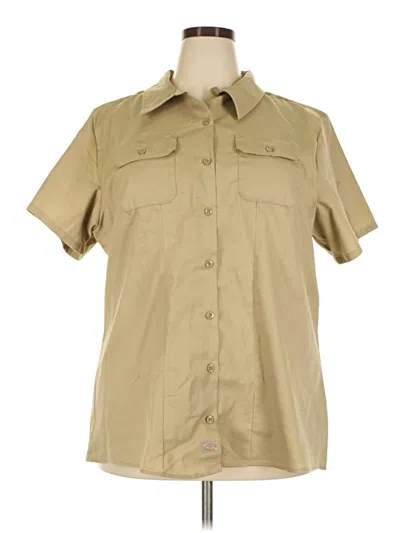 Pre-owned Dickies Short Sleeve Blouse In Tan