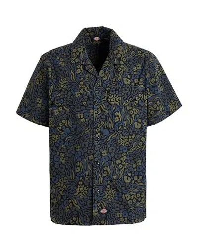 Dickies Short Sleeve Saltville Shirt Hrtg Pnt Man Shirt Black Size Xl Cotton