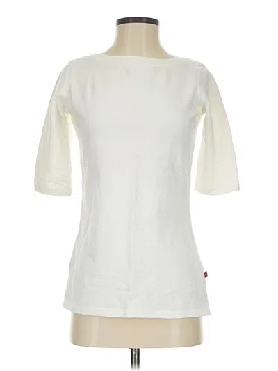 Pre-owned Dickies Short Sleeve Top Ivory Crew Neck Tops In White