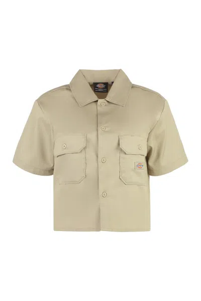 Dickies Short Sleeve Utility Shirt In Khaki