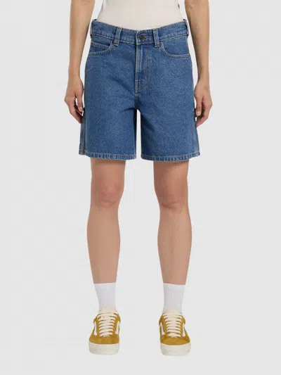 Dickies Shorts Woman Color Denim In Blue