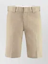 Dickies Slim Fit Cotton Blend Shorts With Pockets In Neutral