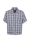 Dickies Check-pattern Short-sleeve Shirt In Blue