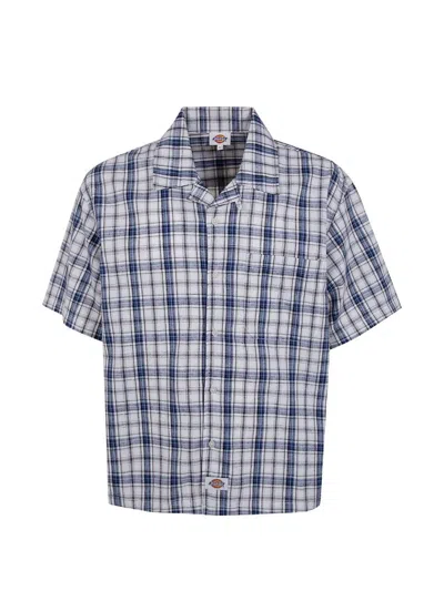 Dickies Check-pattern Short-sleeve Shirt In Blue