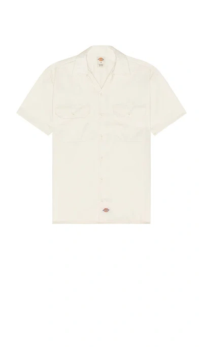 Dickies Short Sleeve Work Shirt In Stone Whitecap Grey