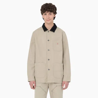 Dickies Stonewashed Duck Unlined Chore Coat In Nude