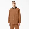 Dickies Stonewashed Duck Unlined Chore Coat In Brown