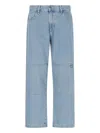 Dickies Double Knee Denim Pant In Light Blue