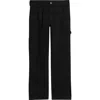 Dickies Straight Leg Black Cotton Canvas Carpenter Pants In Black