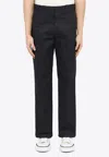 Dickies Black Straight-leg Trousers In Navy