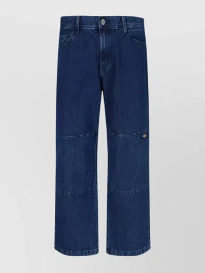 Dickies Straight Trousers Back Pocket In Blue