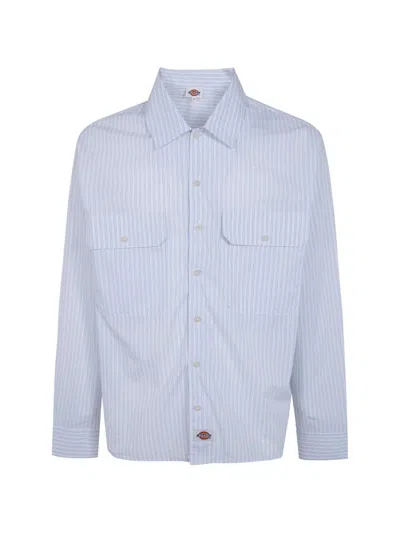 Dickies Supima Work Shirt Long Sleeve In Blue