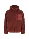 Dickies Fleece Hoodie With Chest And Side Pockets In Burgundy