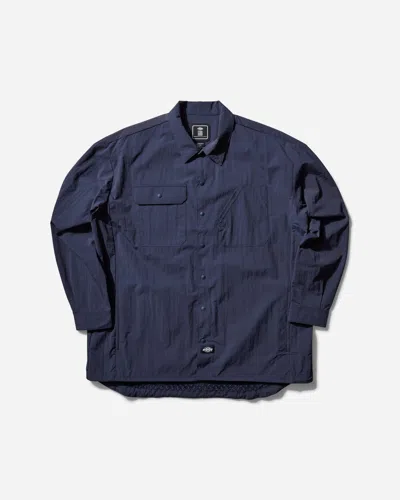 Dickies Tdc Oversized Fit Pieced Workshirt Navy In Blue