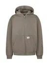 Dickies Threads Dickies Sweatshirt With Hood And Zip Khaki In Green
