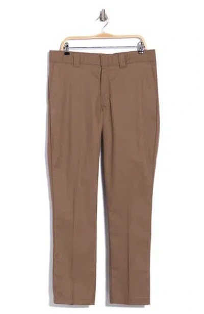Dickies Tillys Flex Twill Slim Tapered Pants In Brown