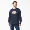 Dickies Tri-color Logo Graphic Long Sleeve T-shirt In Blue