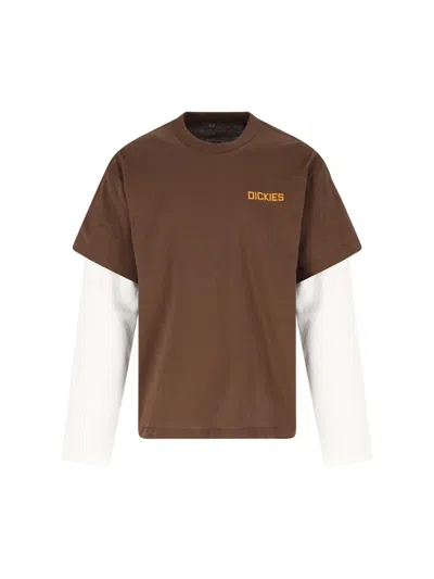 Dickies Payson Longsleeved Print T-shirt In Brown