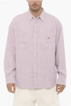 DICKIES TWO-TONE STRIPED SHIRT WITH DOUBLE BREAST POCKET