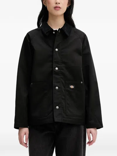 Dickies Union Barn Corduroy-collar Raglan-sleeve Jacket In Black