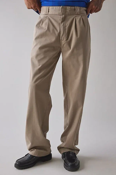 Dickies Unionville Pleated Work Pant In Desert Sand, Men's At Urban Outfitters In Brown